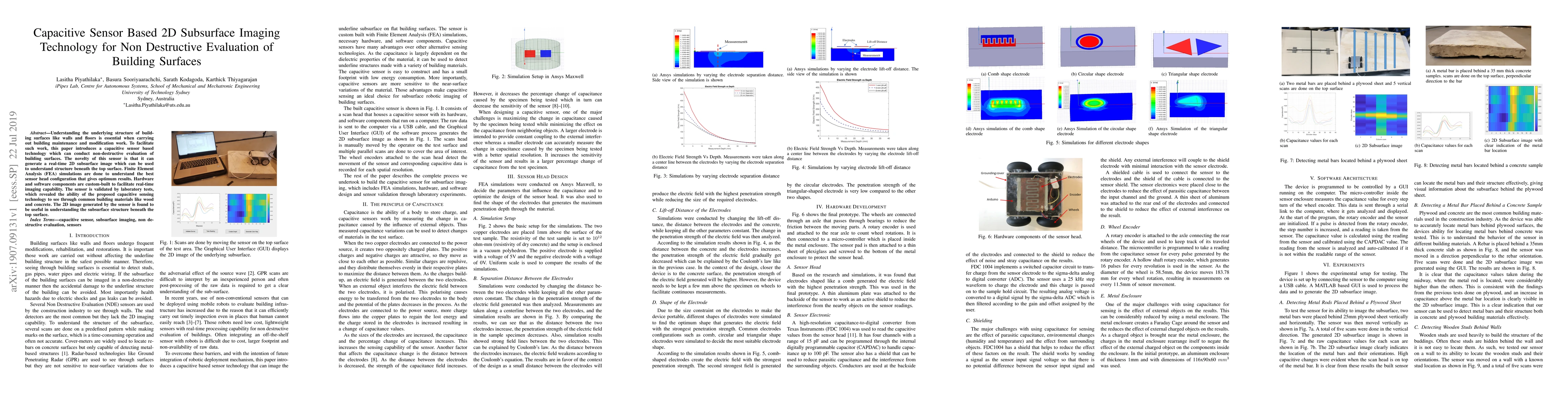 Thumbnail for Capacitive Sensor Based 2D Subsurface Imaging Technology for Non
  Destructive Evaluation of Building Surfaces