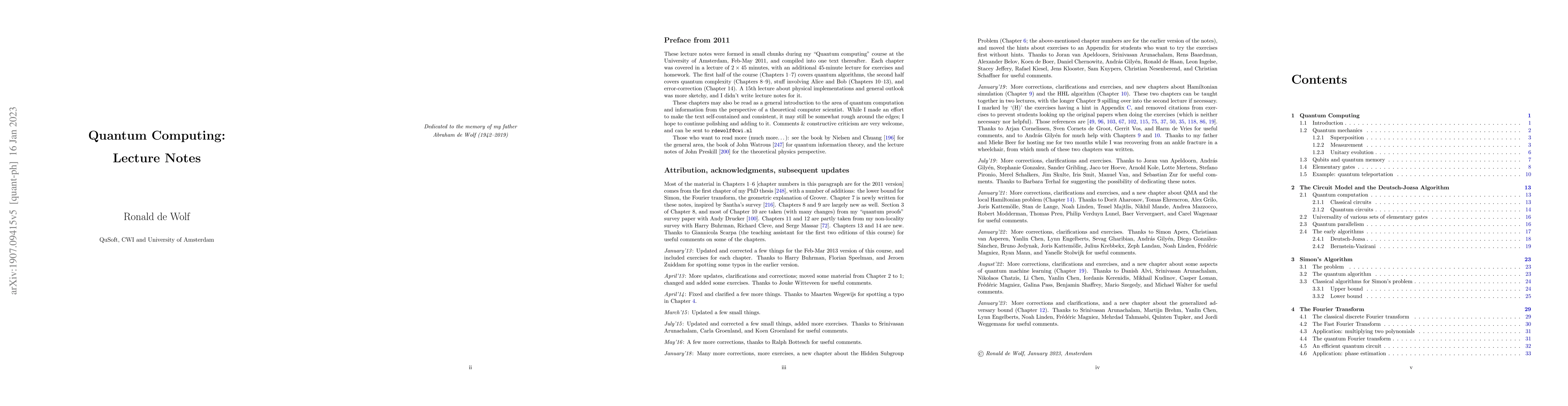 Thumbnail for Quantum Computing: Lecture Notes