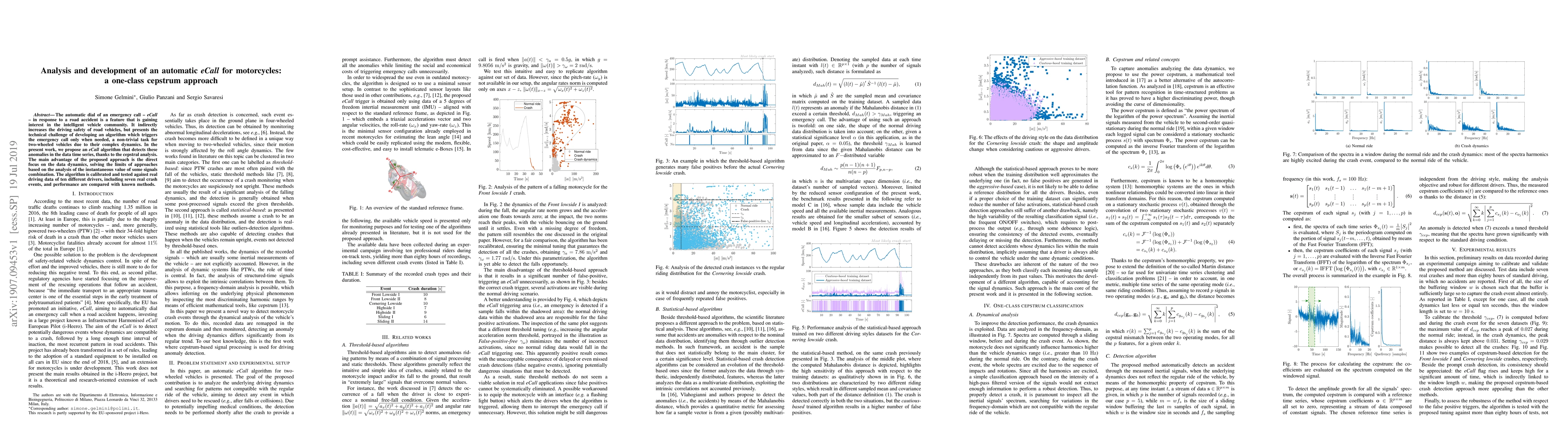 Thumbnail for Analysis and development of an automatic eCall for motorcycles: a
  one-class cepstrum approach