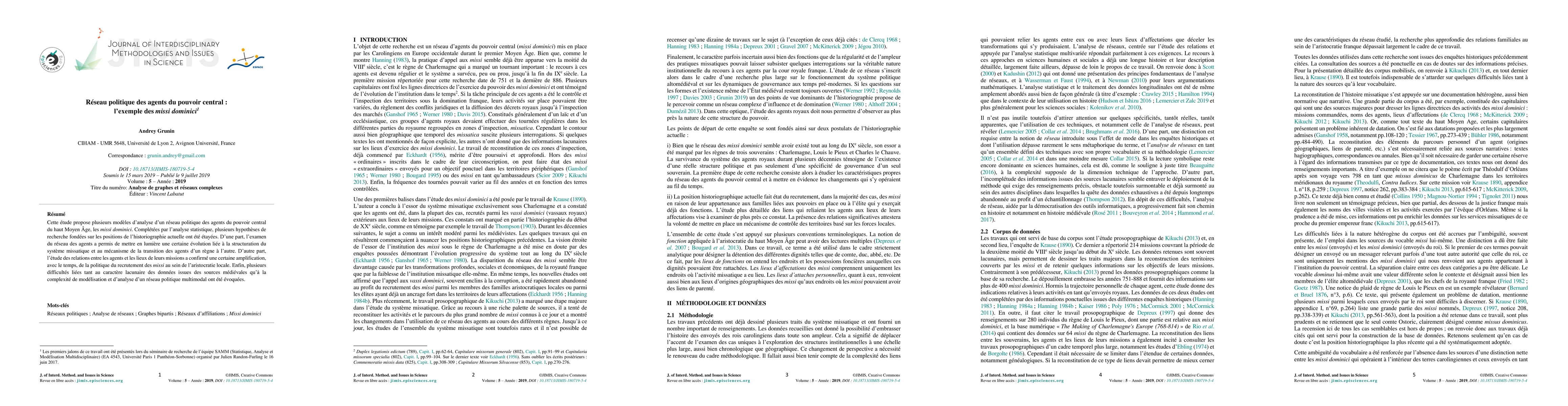 Thumbnail for Political network of central power agents: case of missi dominici