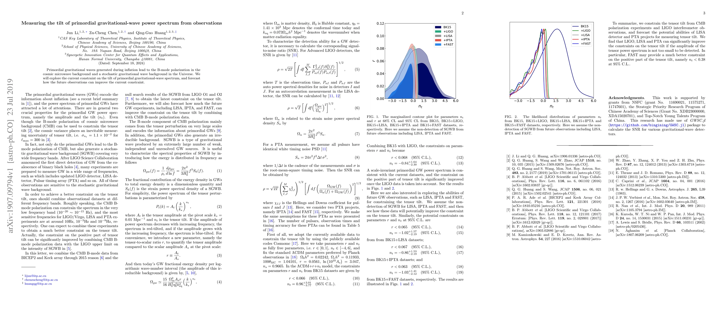 Thumbnail for Measuring the tilt of primordial gravitational-wave power spectrum from
  observations