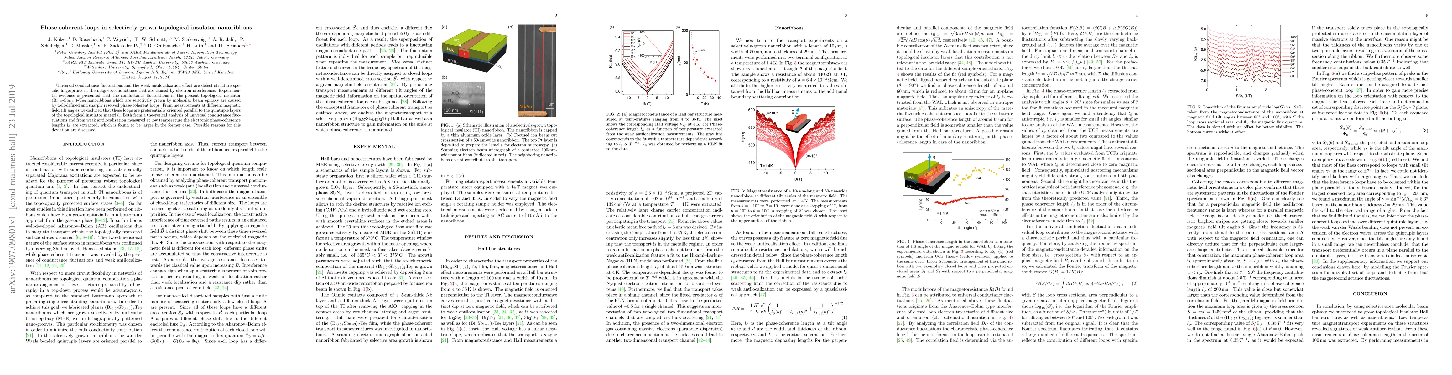 Thumbnail for Phase-coherent loops in selectively-grown topological insulator
  nanoribbons