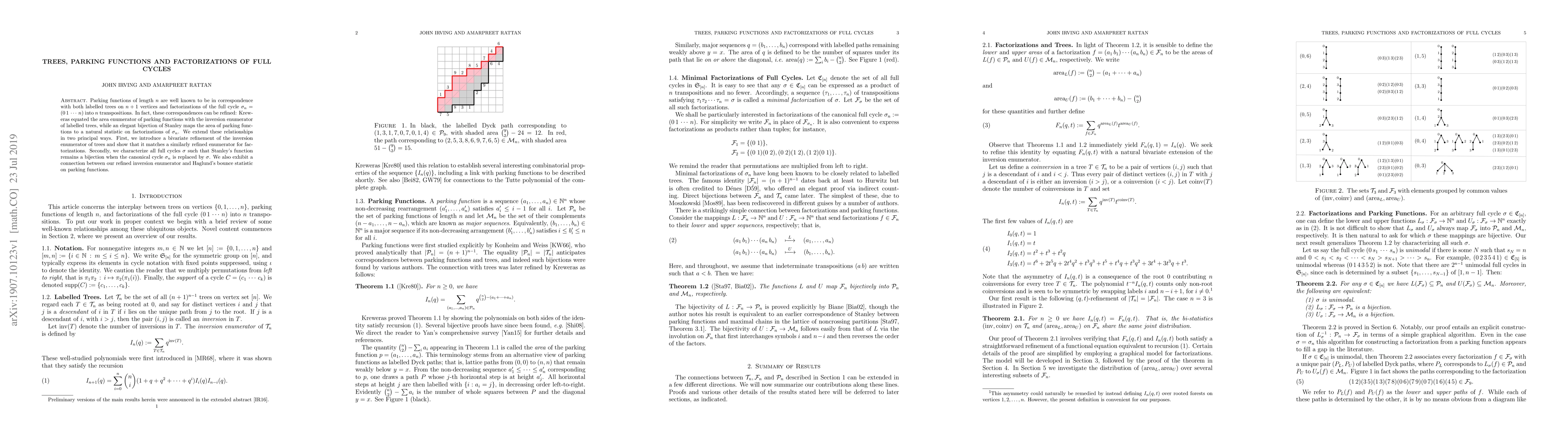 Thumbnail for Trees, Parking Functions and Factorizations of Full Cycles