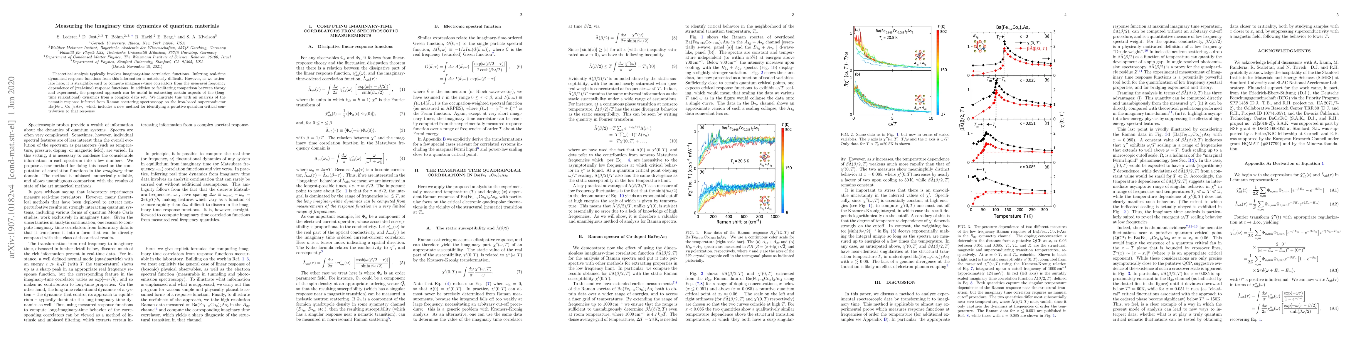 Thumbnail for Measuring the imaginary time dynamics of quantum materials