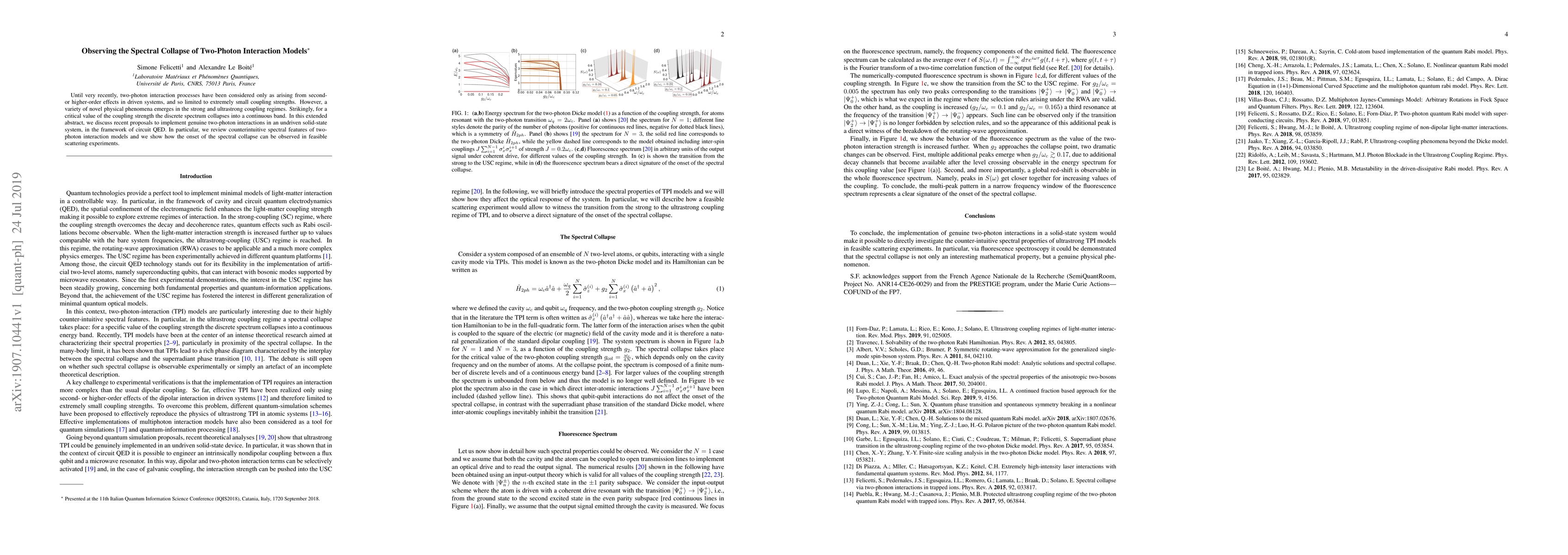 Thumbnail for Observing the Spectral Collapse of Two-Photon Interaction Models