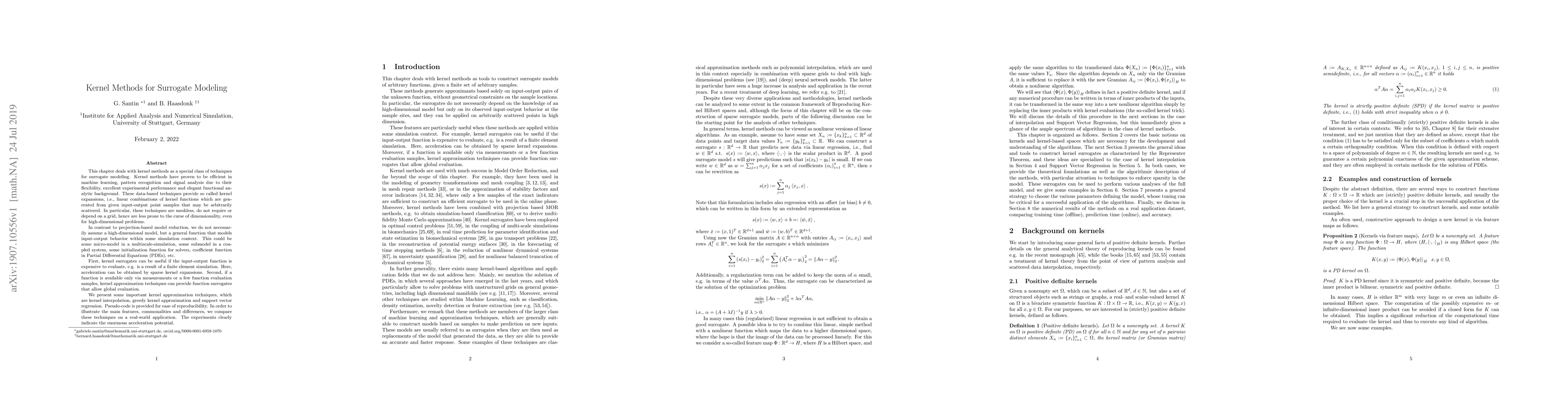 Thumbnail for Kernel Methods for Surrogate Modeling