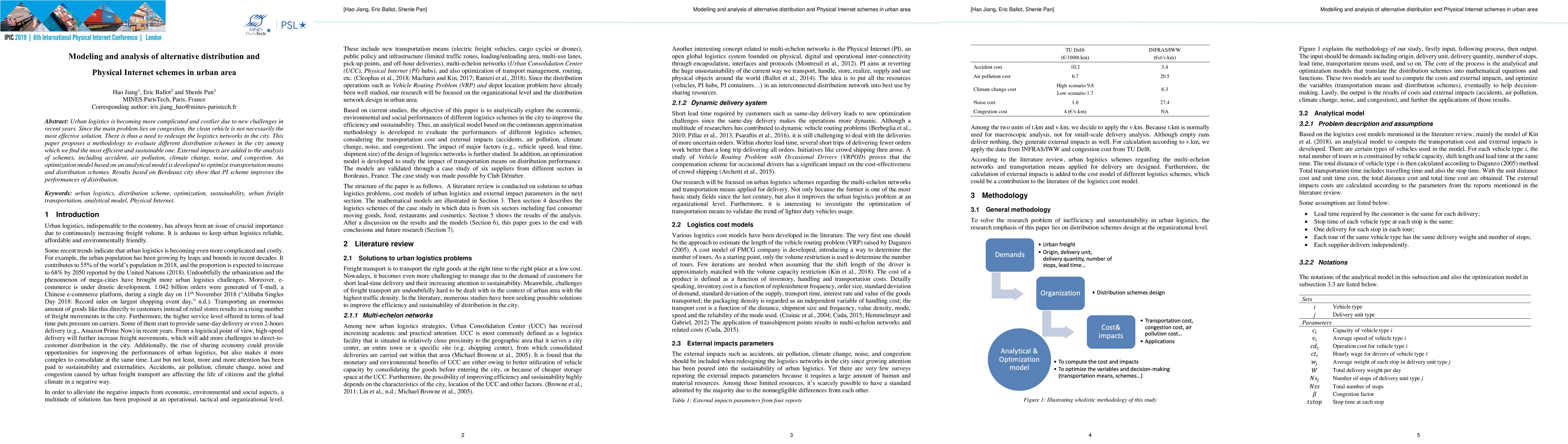 Thumbnail for Modeling and analysis of alternative distribution and Physical Internet
  schemes in urban area