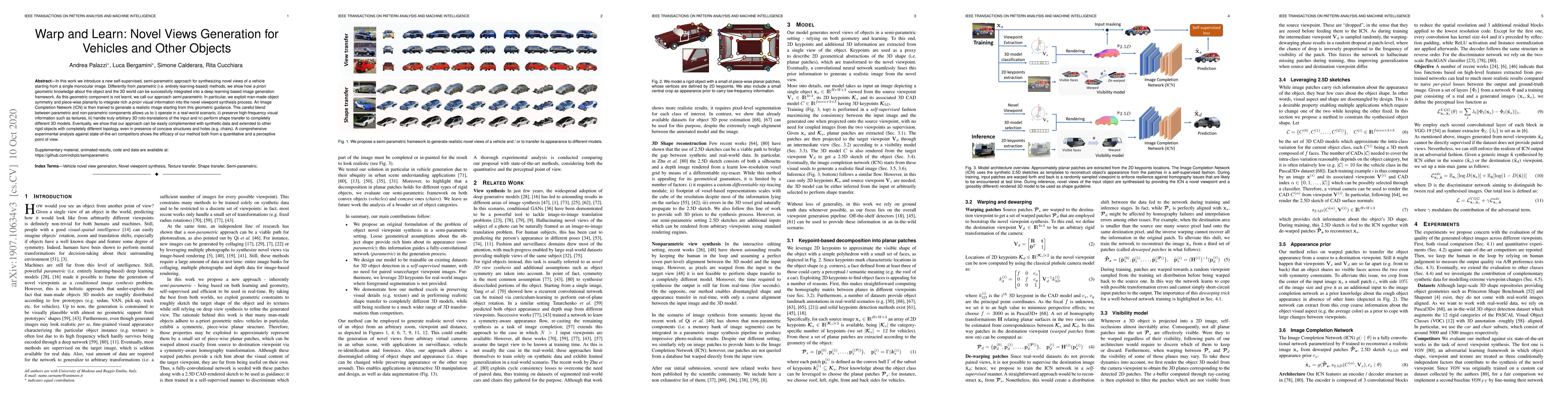 Thumbnail for Warp and Learn: Novel Views Generation for Vehicles and Other Objects