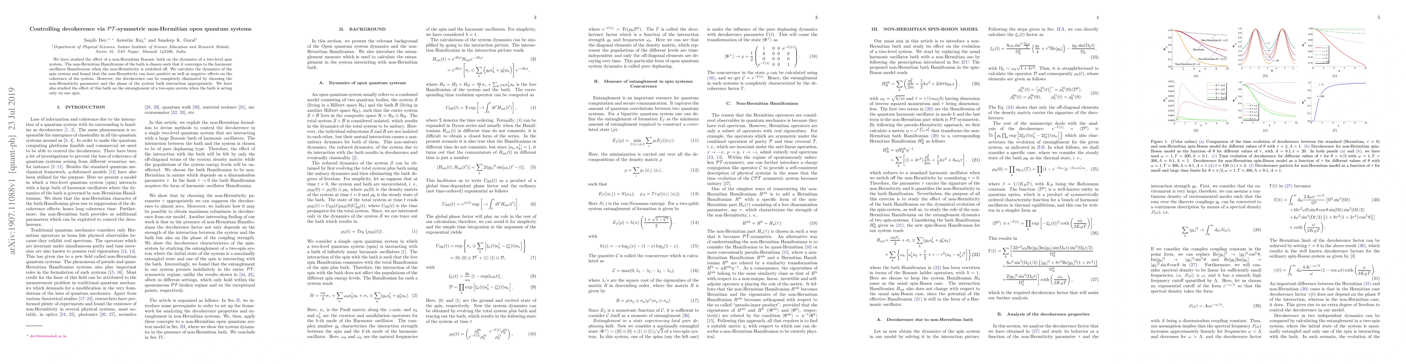 Thumbnail for Controlling decoherence via $\mathcal{PT}$-symmetric non-Hermitian open
  quantum systems