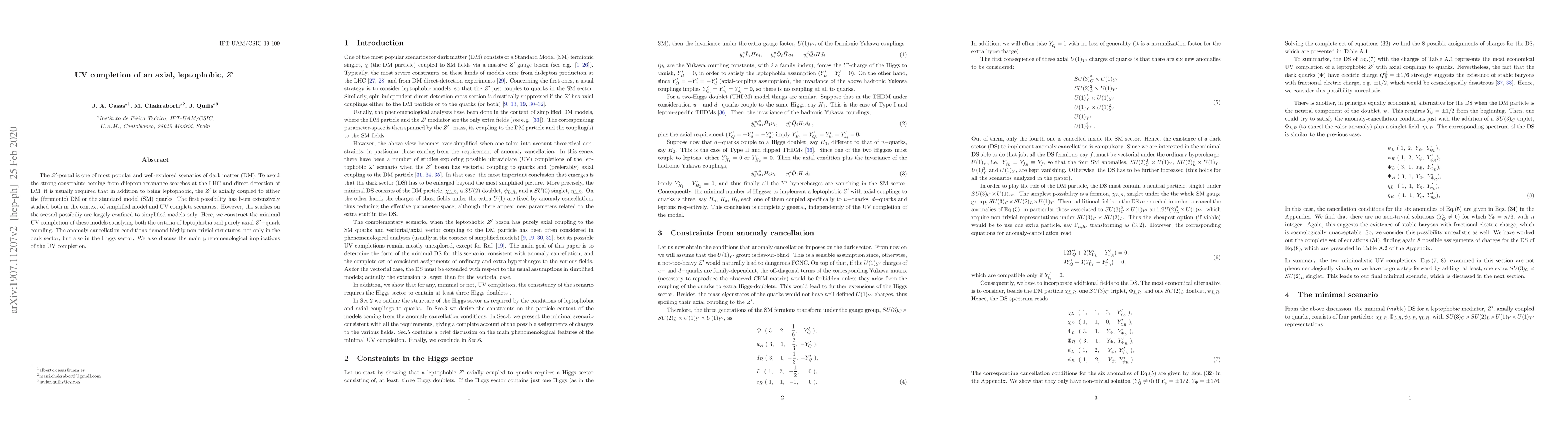 Thumbnail for UV completion of an axial, leptophobic, $Z^\prime$