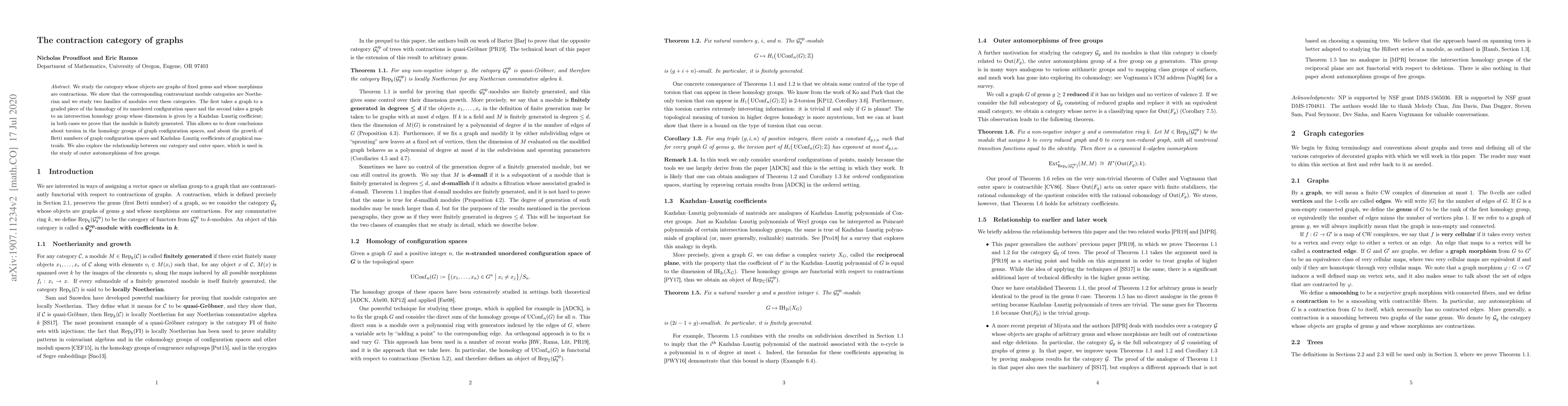 Thumbnail for The contraction category of graphs
