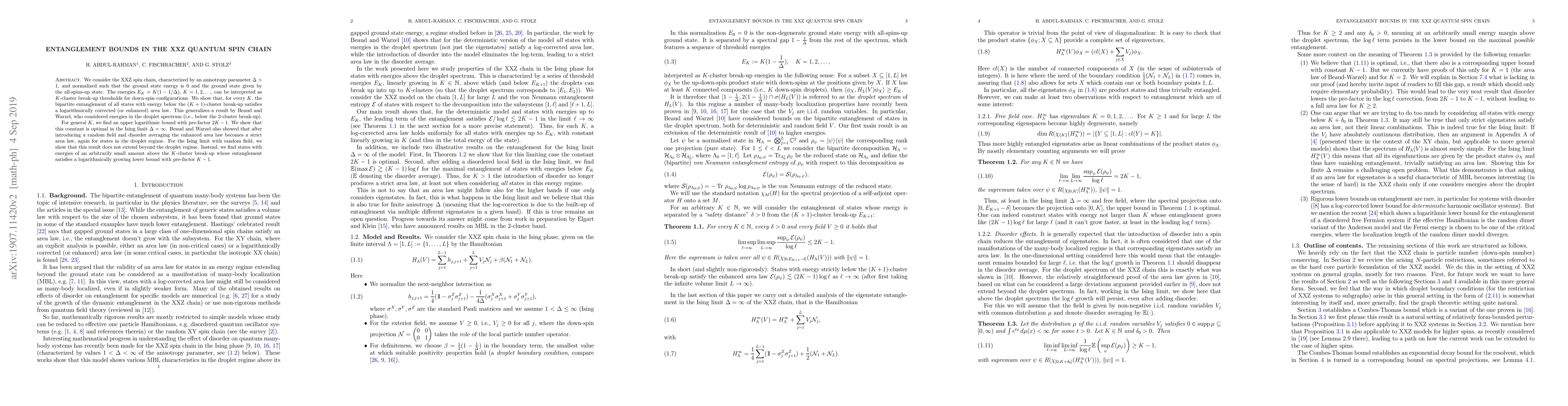 Thumbnail for Entanglement bounds in the XXZ quantum spin chain