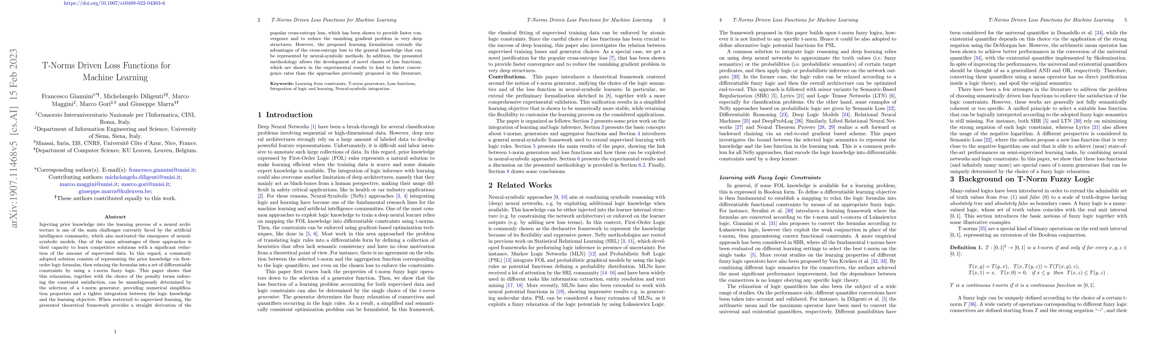 Thumbnail for T-Norms Driven Loss Functions for Machine Learning