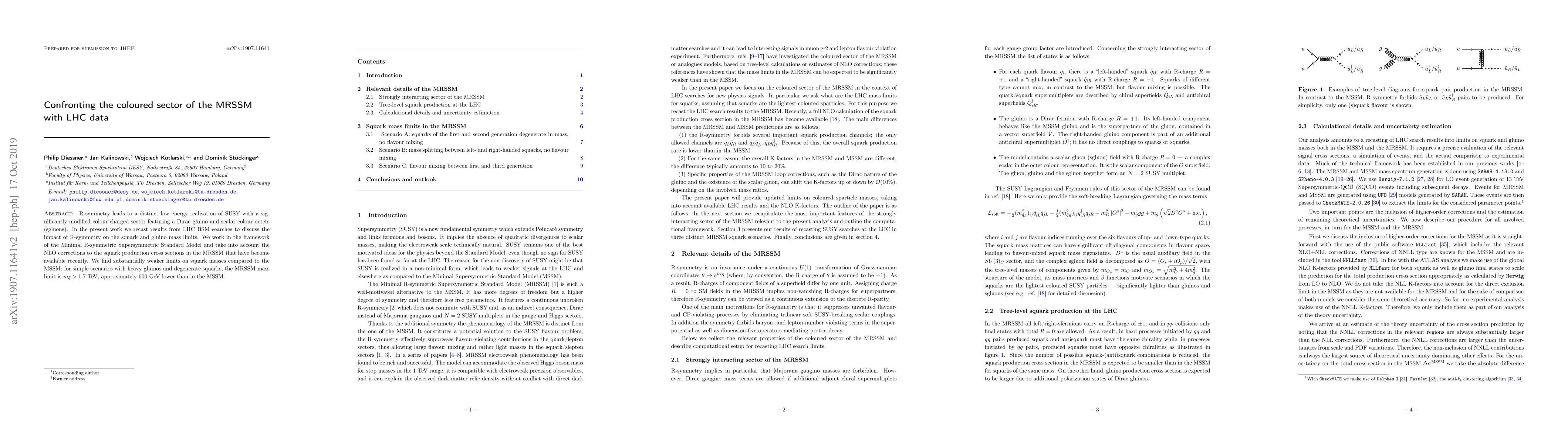 Thumbnail for Confronting the coloured sector of the MRSSM with LHC data