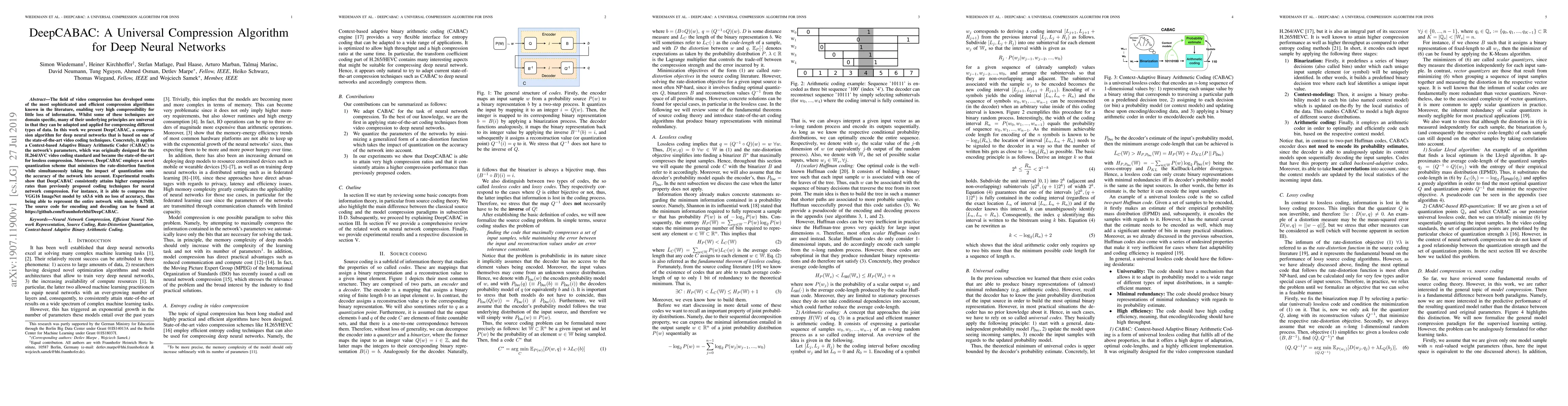 Thumbnail for DeepCABAC: A Universal Compression Algorithm for Deep Neural Networks