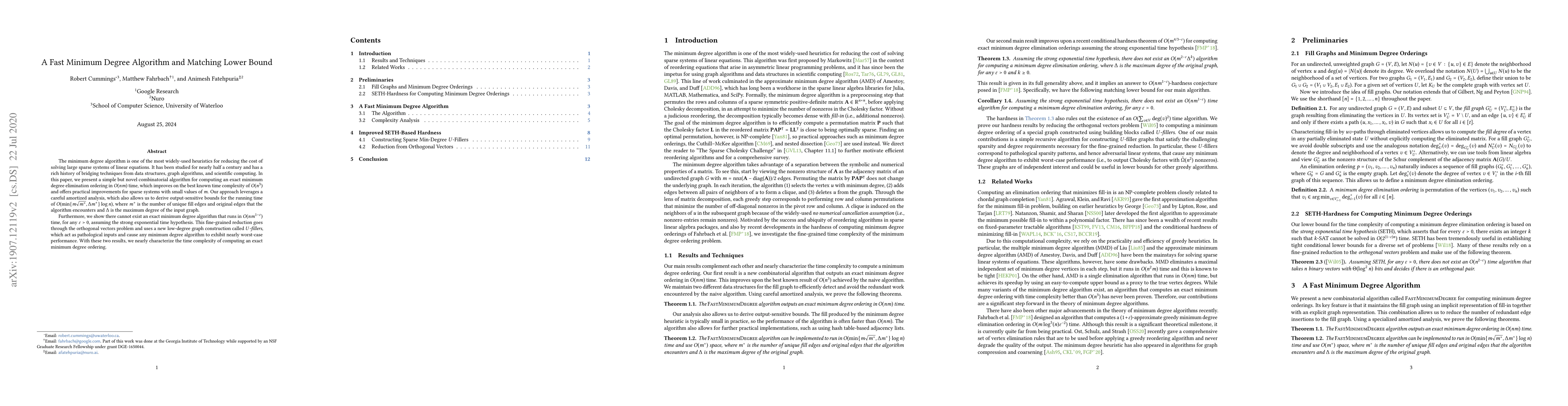 Thumbnail for A Fast Minimum Degree Algorithm and Matching Lower Bound