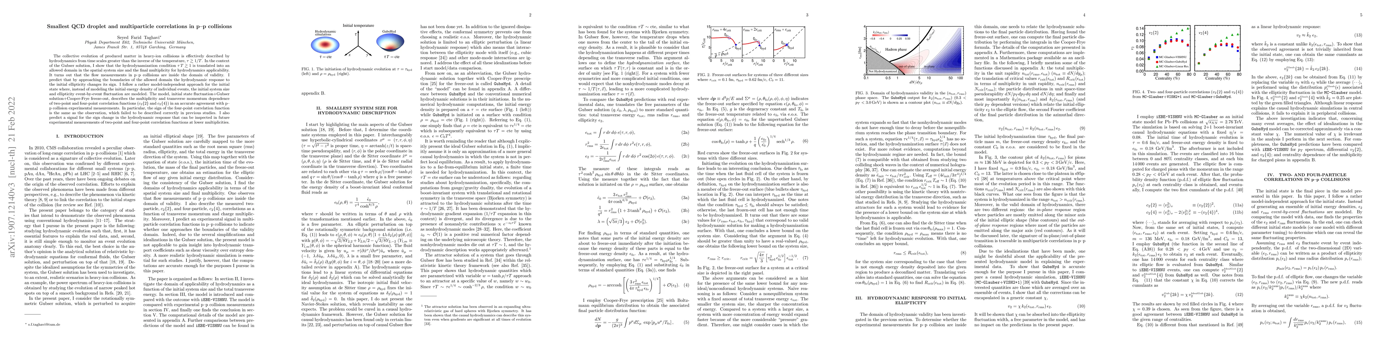 Thumbnail for Smallest QCD Droplet and Multiparticle Correlations in pp Collisions