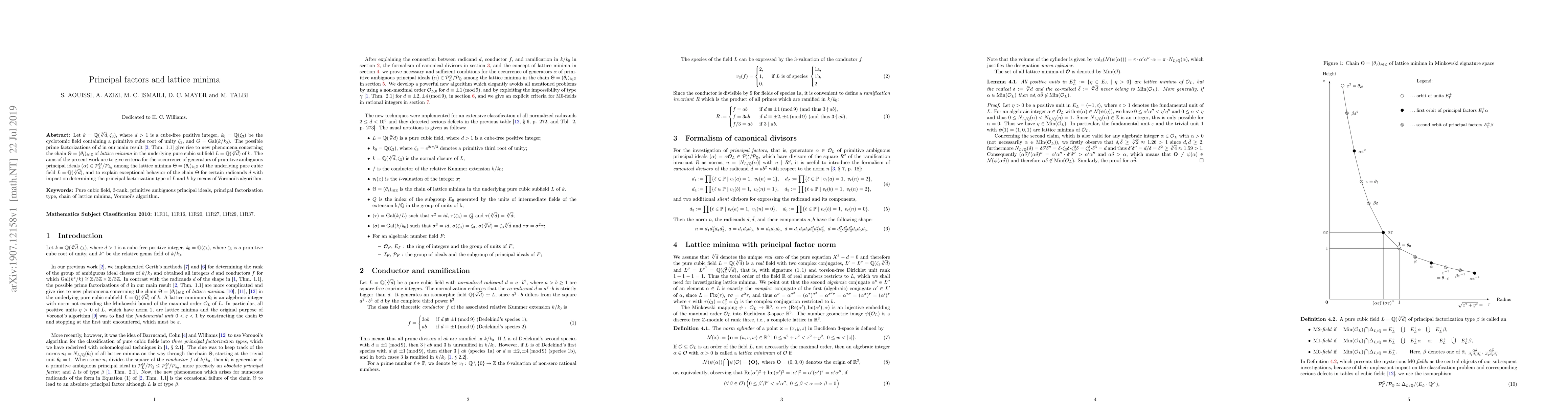 Thumbnail for Principal factors and lattice minima