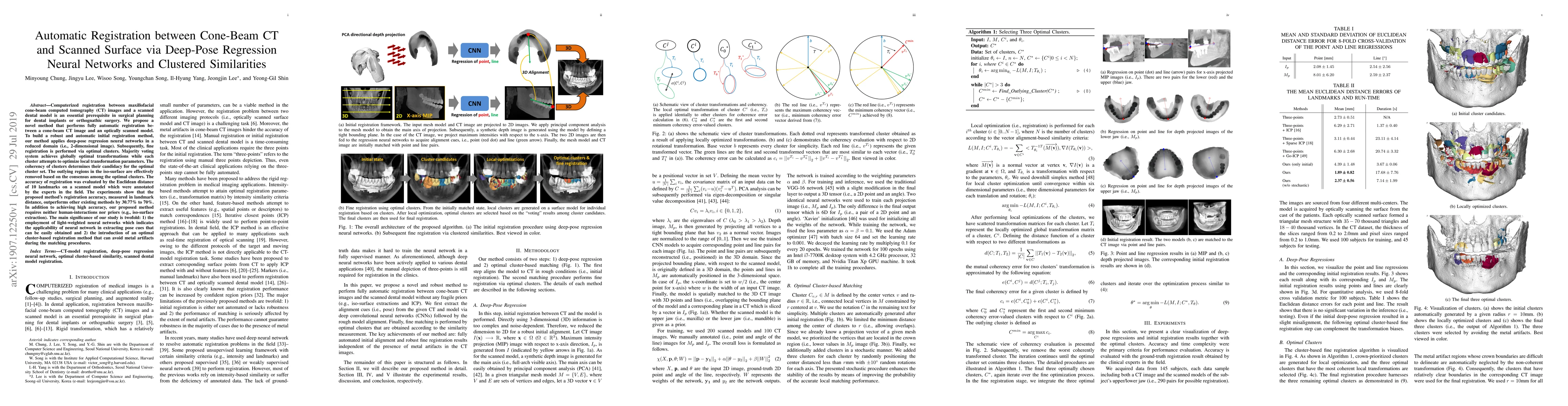 Thumbnail for Automatic Registration between Cone-Beam CT and Scanned Surface via
  Deep-Pose Regression Neural Networks and Clustered Similarities