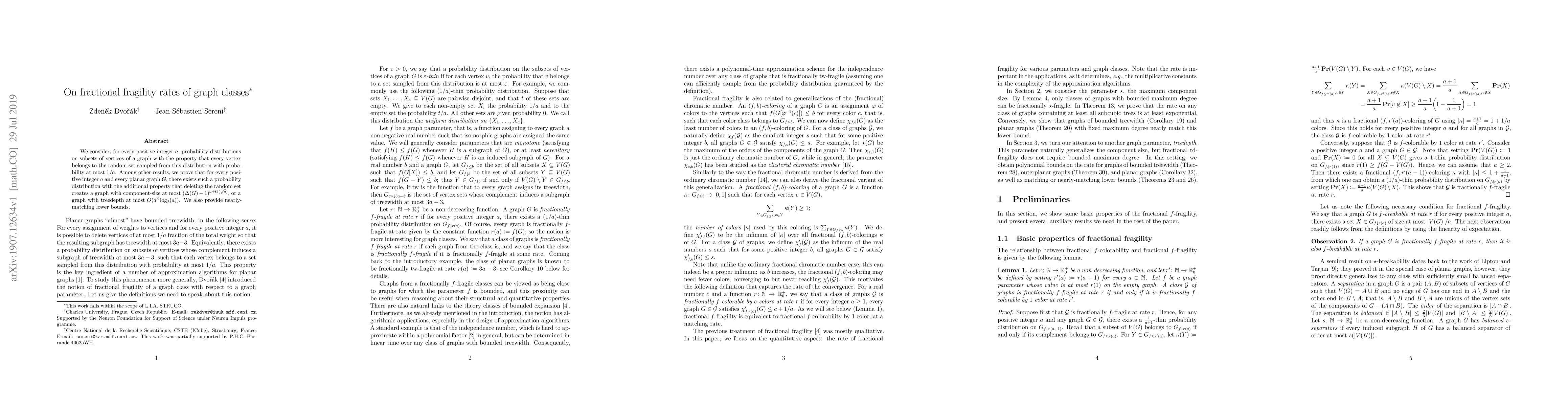 Thumbnail for On fractional fragility rates of graph classes