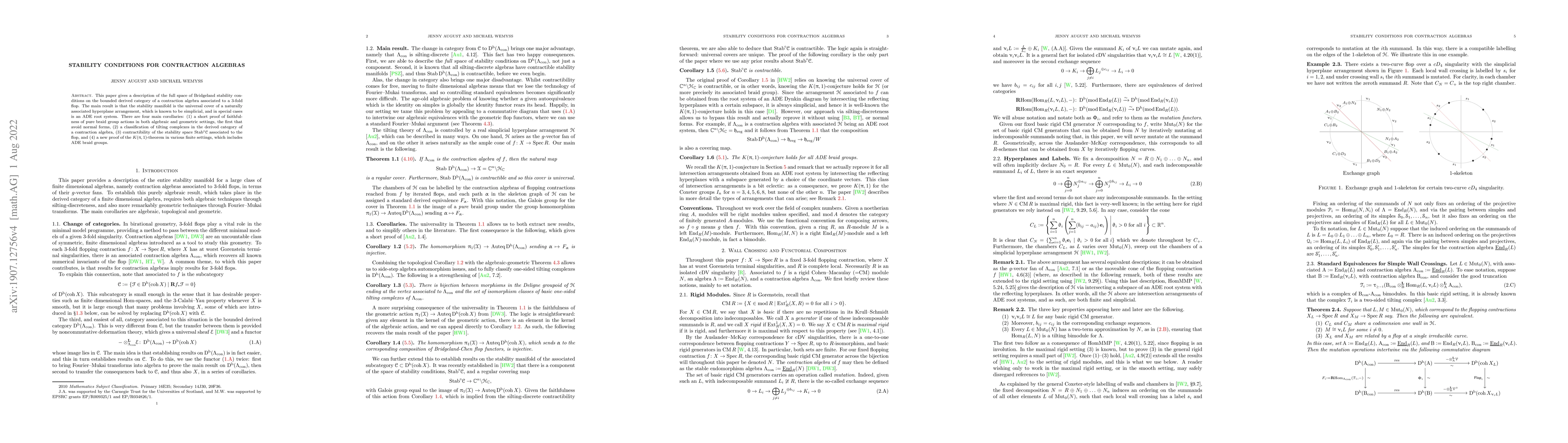 Thumbnail for Stability conditions for contraction algebras