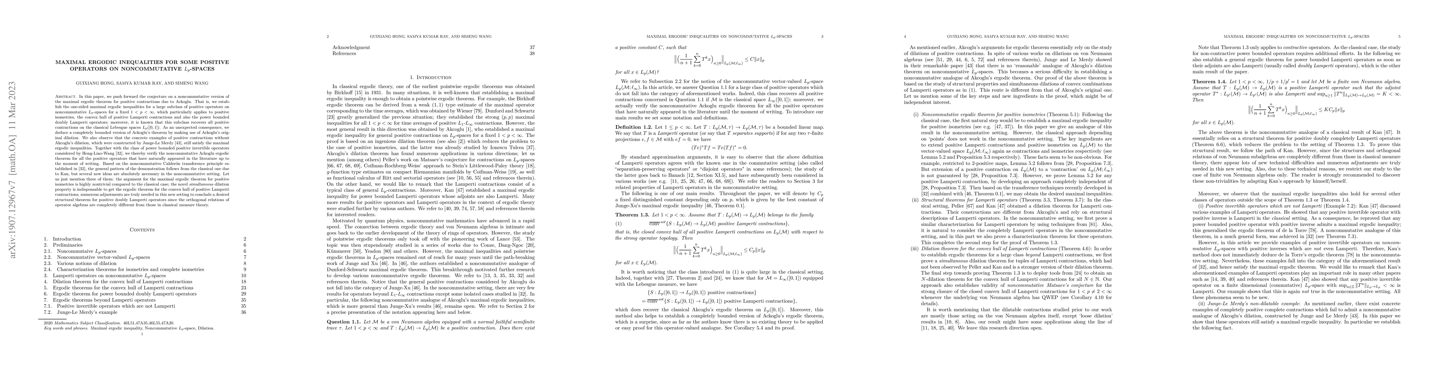 Thumbnail for Maximal ergodic inequalities for some positive operators on
  noncommutative $L_p$-spaces