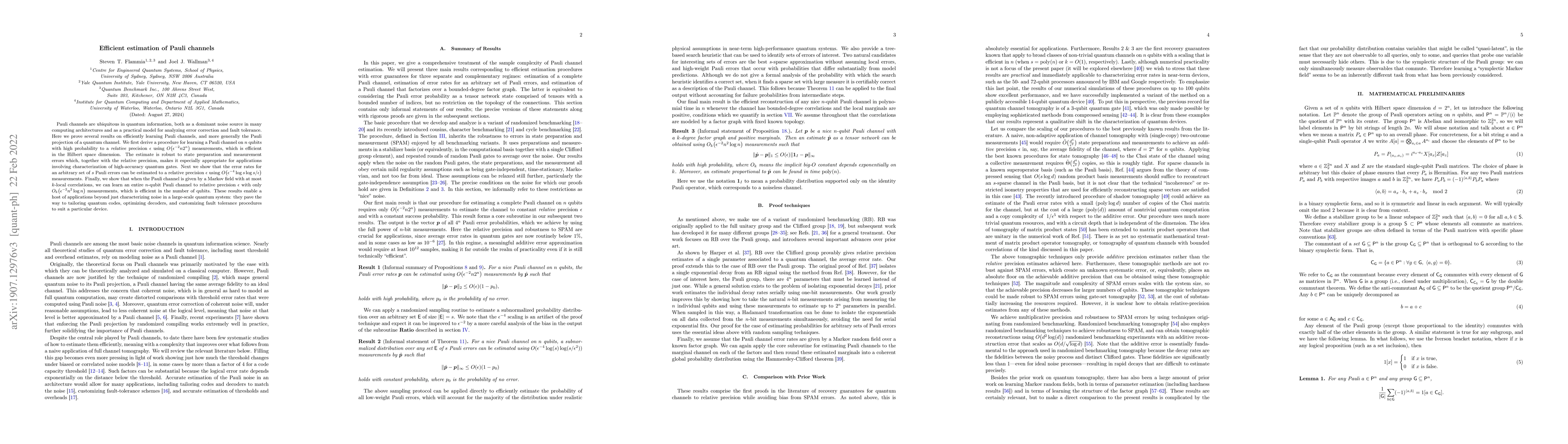 Thumbnail for Efficient estimation of Pauli channels