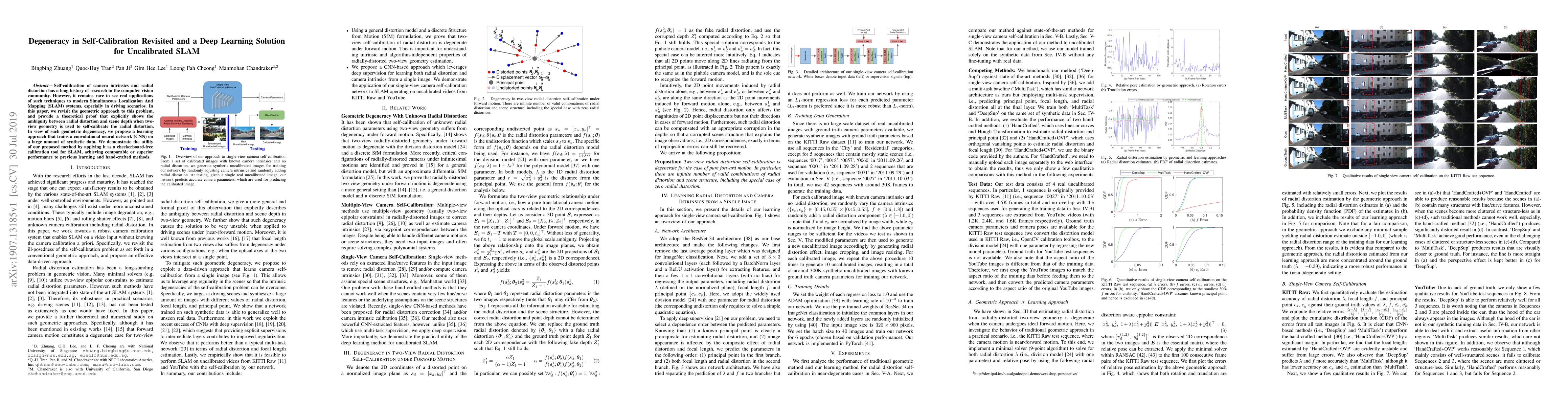 Thumbnail for Degeneracy in Self-Calibration Revisited and a Deep Learning Solution
  for Uncalibrated SLAM