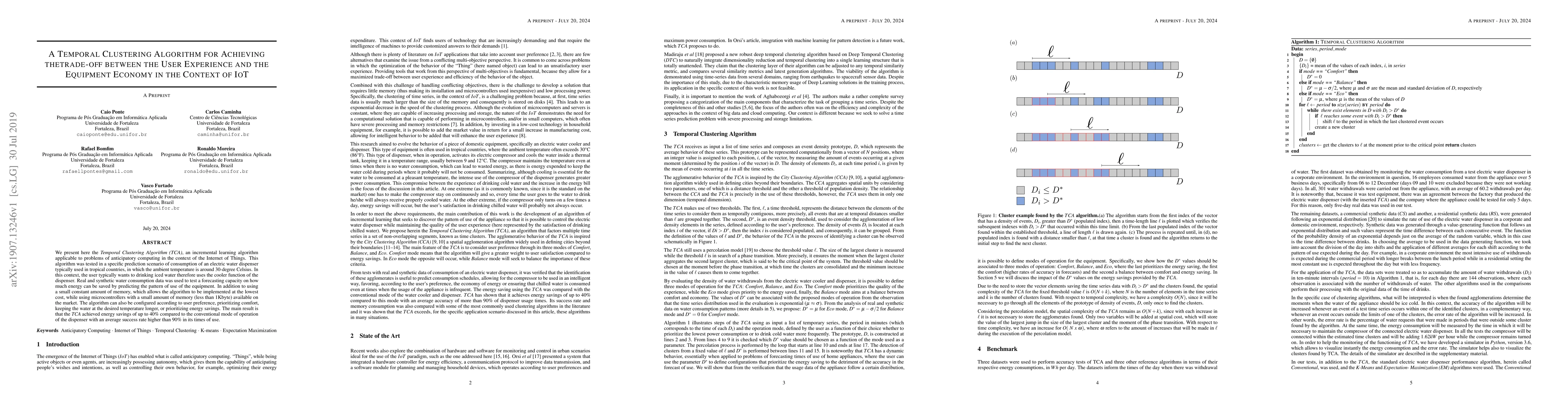 Thumbnail for A Temporal Clustering Algorithm for Achieving the trade-off between the
  User Experience and the Equipment Economy in the Context of IoT