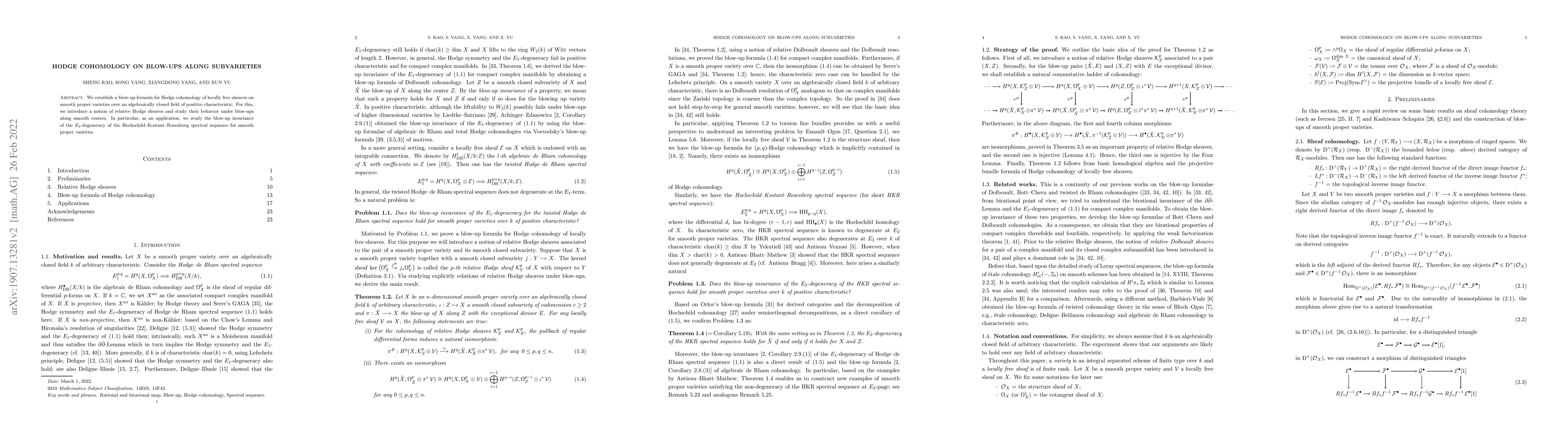 Thumbnail for Hodge cohomology on blow-ups along subvarieties