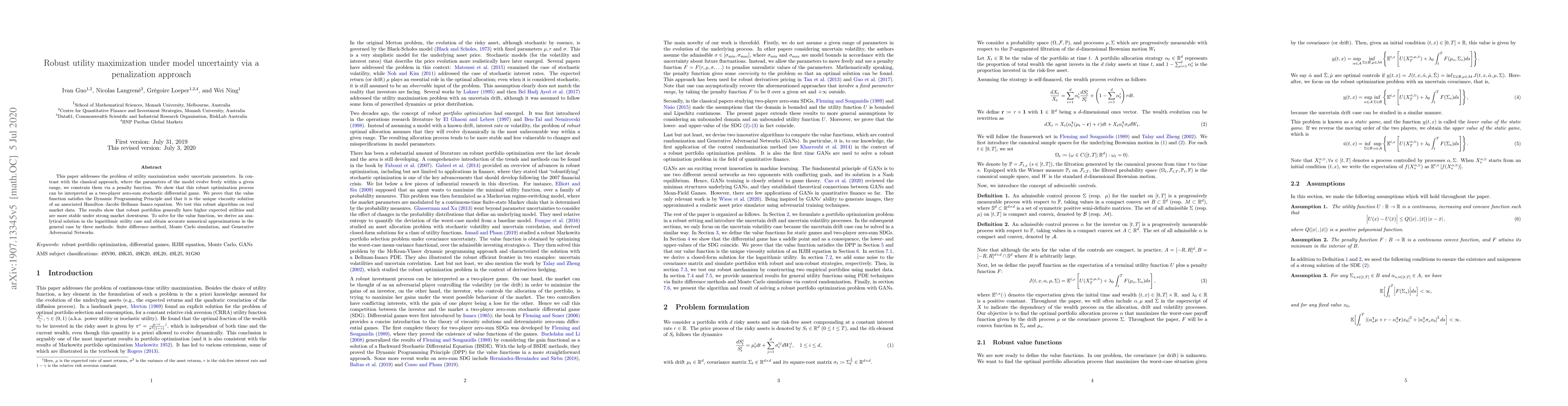 Thumbnail for Robust utility maximization under model uncertainty via a penalization
  approach