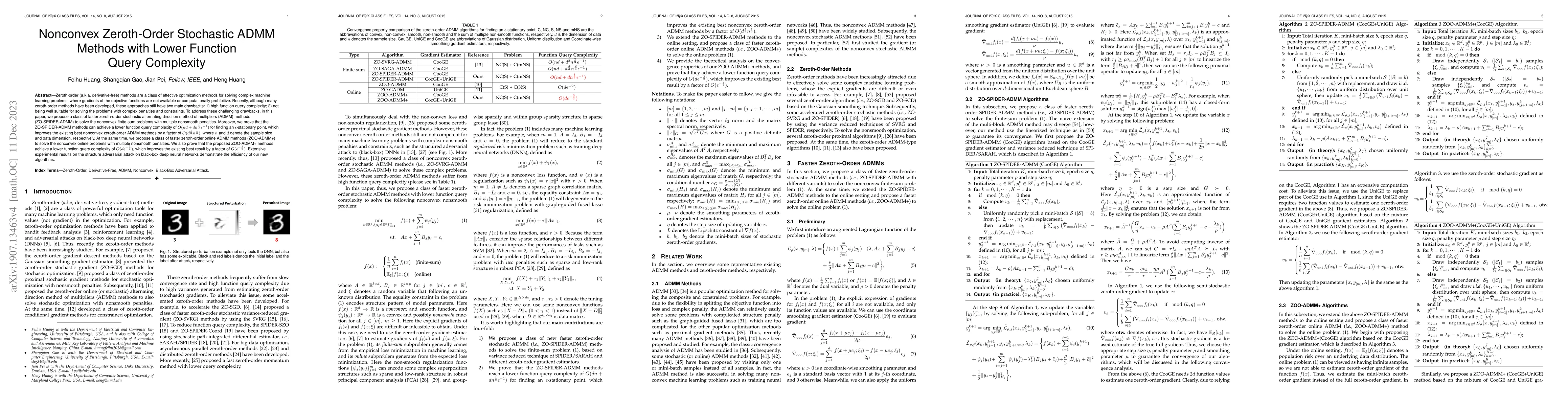 Thumbnail for Nonconvex Zeroth-Order Stochastic ADMM Methods with Lower Function Query
  Complexity