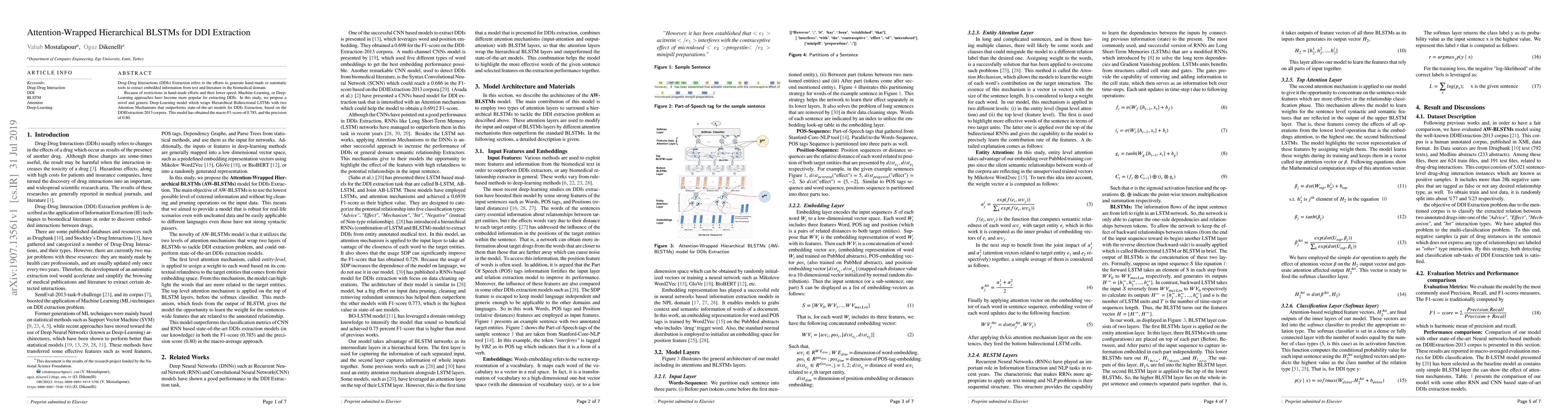 Thumbnail for Attention-Wrapped Hierarchical BLSTMs for DDI Extraction