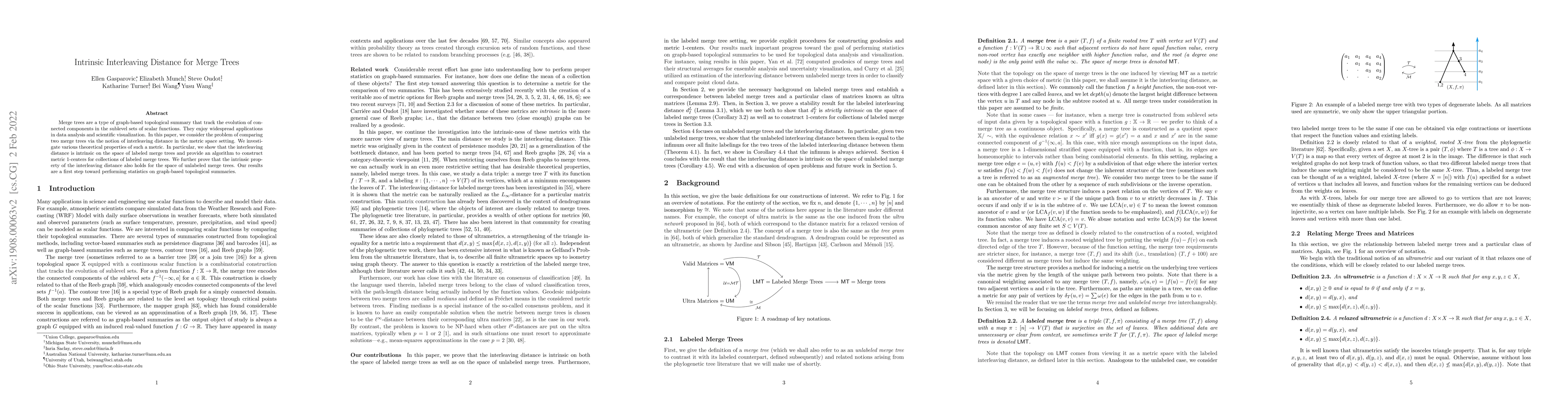 Thumbnail for Intrinsic Interleaving Distance for Merge Trees