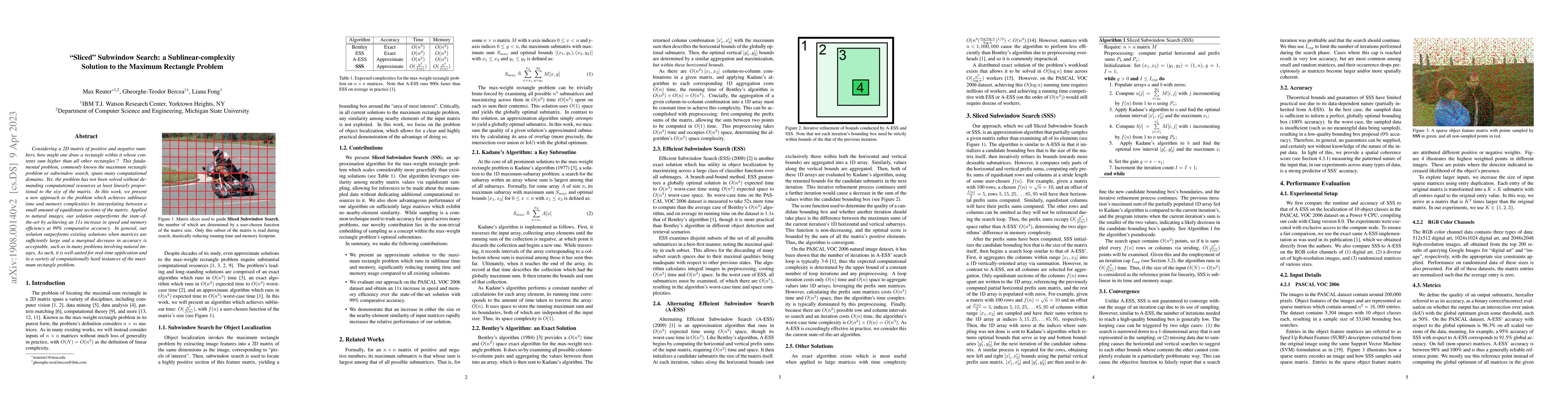 Thumbnail for "Sliced" Subwindow Search: a Sublinear-complexity Solution to the
  Maximum Rectangle Problem