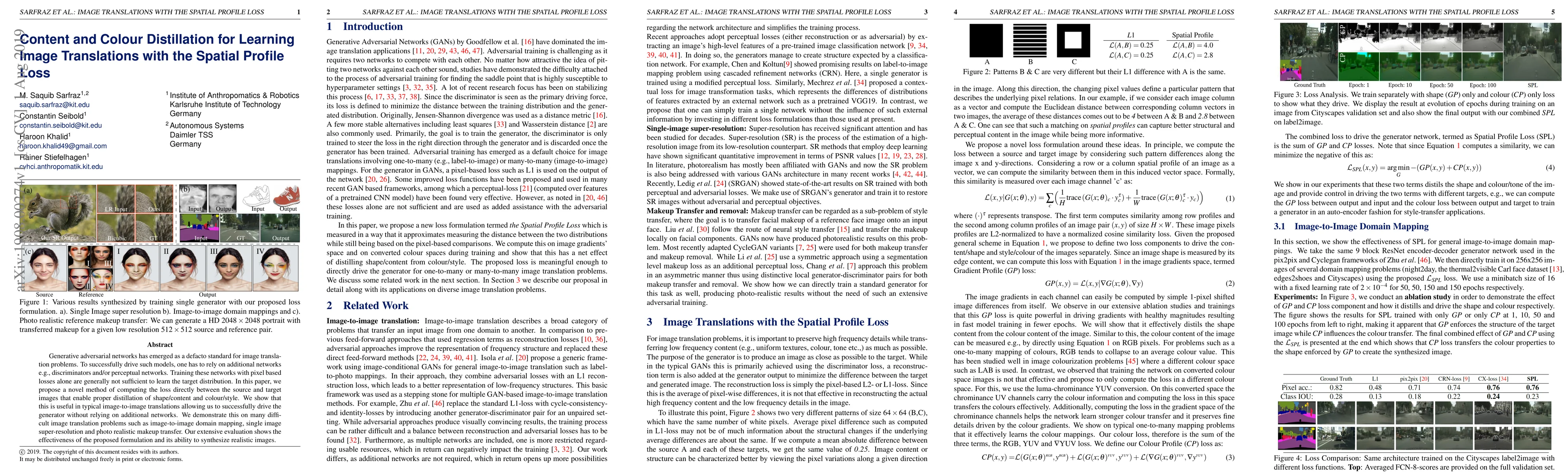 Thumbnail for Content and Colour Distillation for Learning Image Translations with the
  Spatial Profile Loss