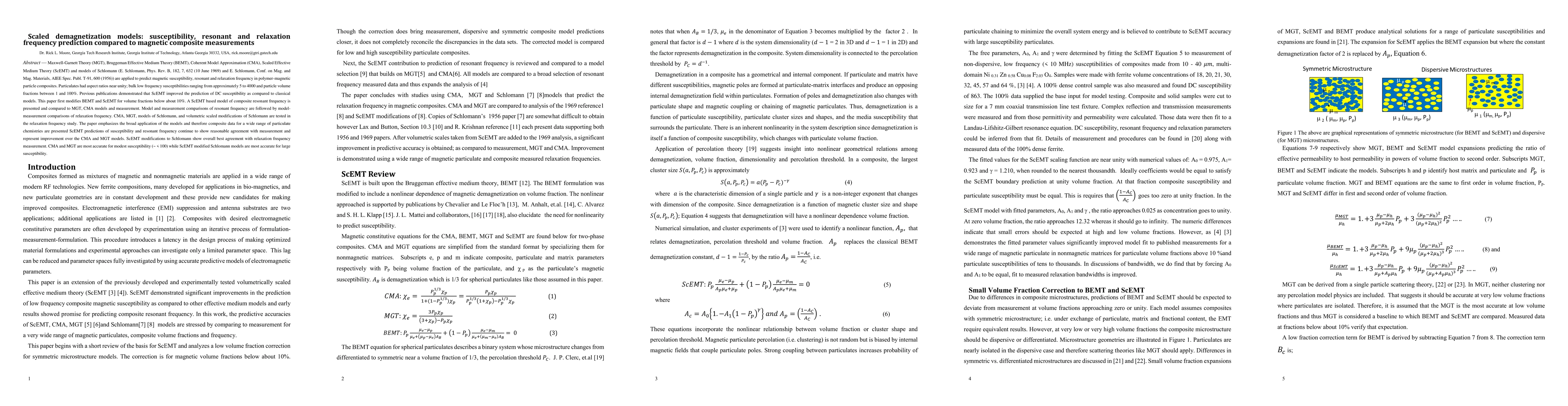 Thumbnail for Scaled demagnetization models: susceptibility, resonant and relaxation
  frequency prediction compared to magnetic composite measurements
