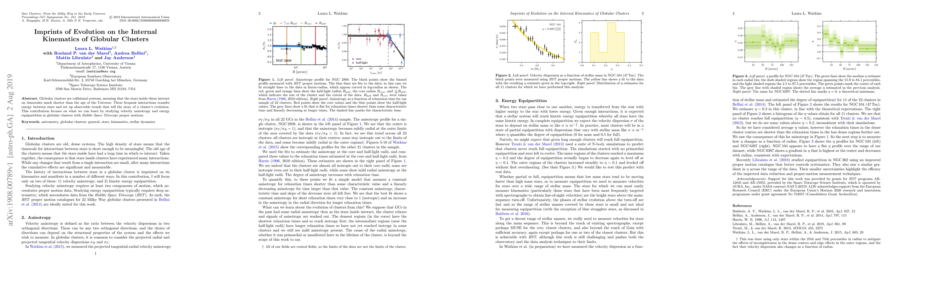 Thumbnail for Imprints of Evolution on the Internal Kinematics of Globular Clusters