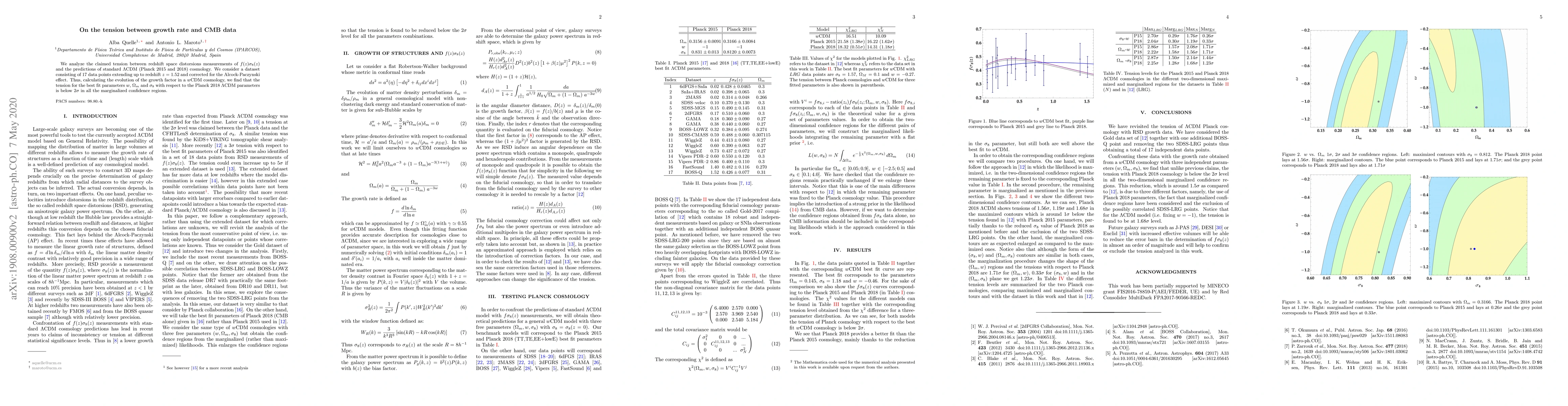 Thumbnail for On the tension between growth rate and CMB data