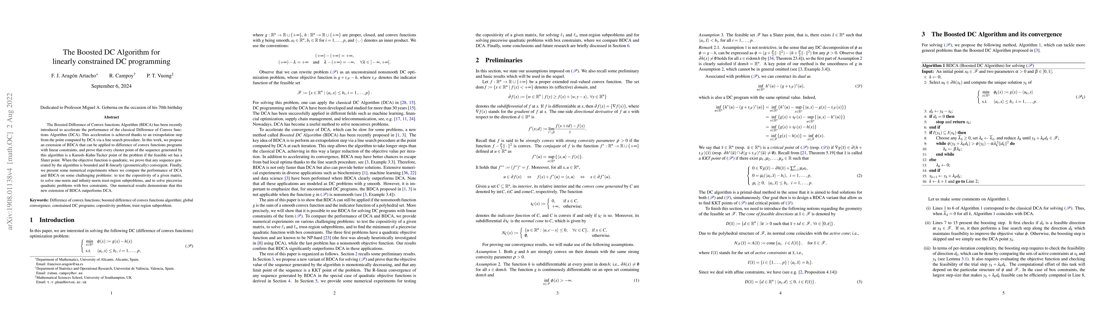 Thumbnail for The Boosted DC Algorithm for linearly constrained DC programming