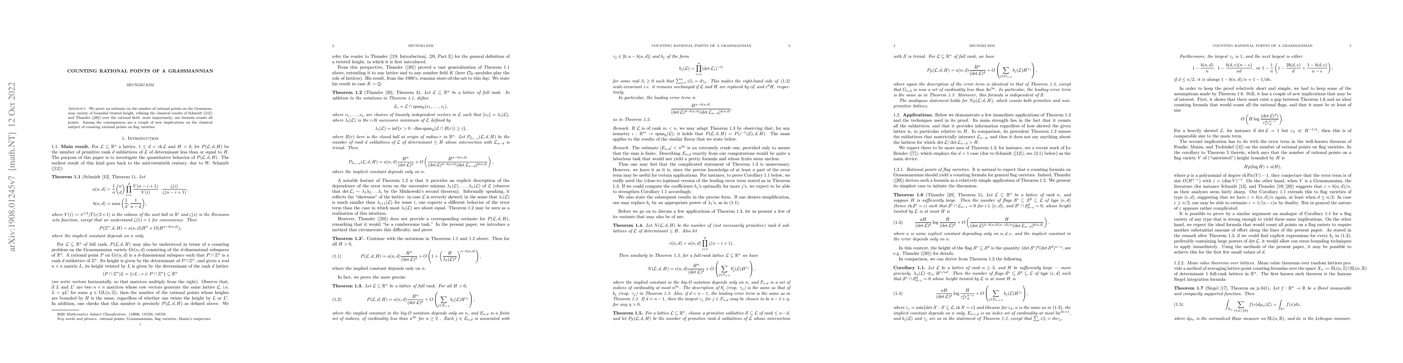 Thumbnail for Counting rational points on a Grassmannian