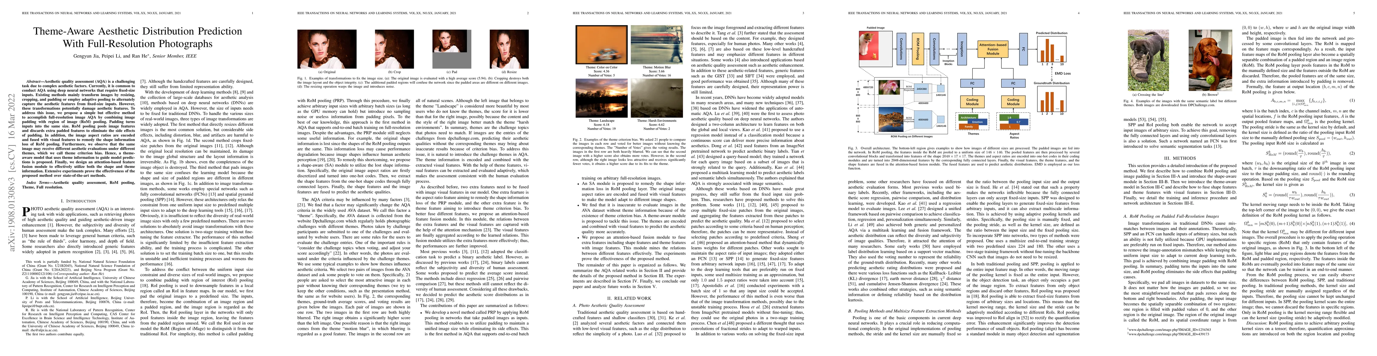 Thumbnail for Theme-Aware Aesthetic Distribution Prediction With Full-Resolution
  Photographs