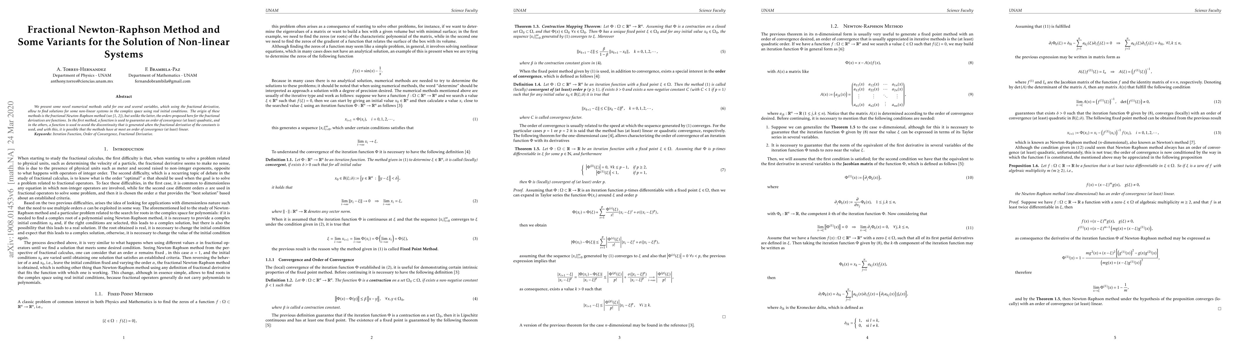 Thumbnail for Fractional Newton-Raphson Method and Some Variants for the Solution of
  Non-linear Systems