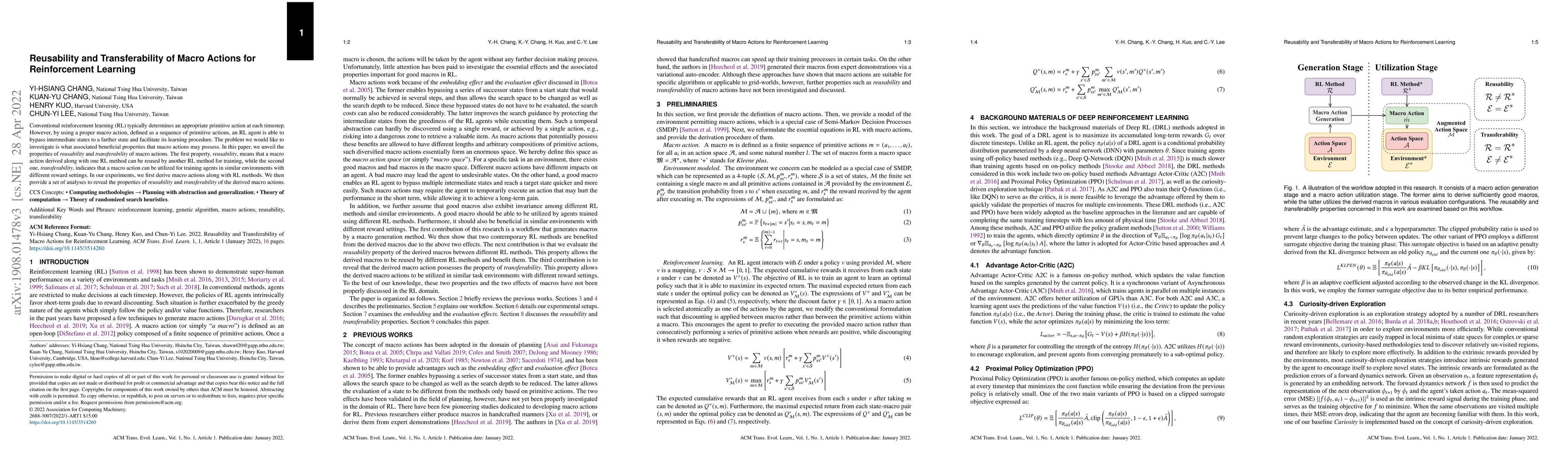 Thumbnail for Reusability and Transferability of Macro Actions for Reinforcement
  Learning