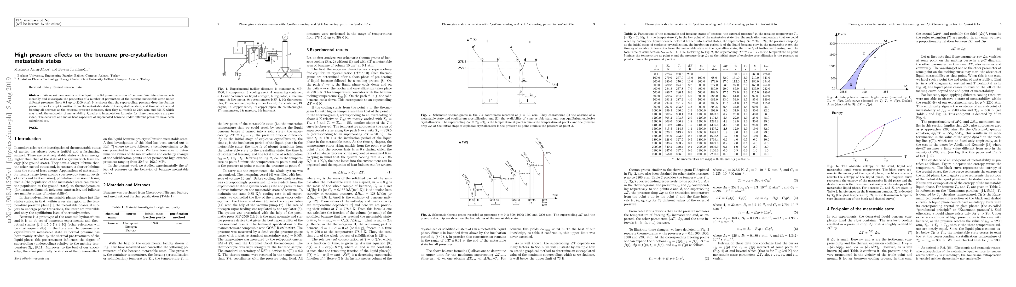 Thumbnail for High pressure effects on the benzene pre-crystallization metastable
  states