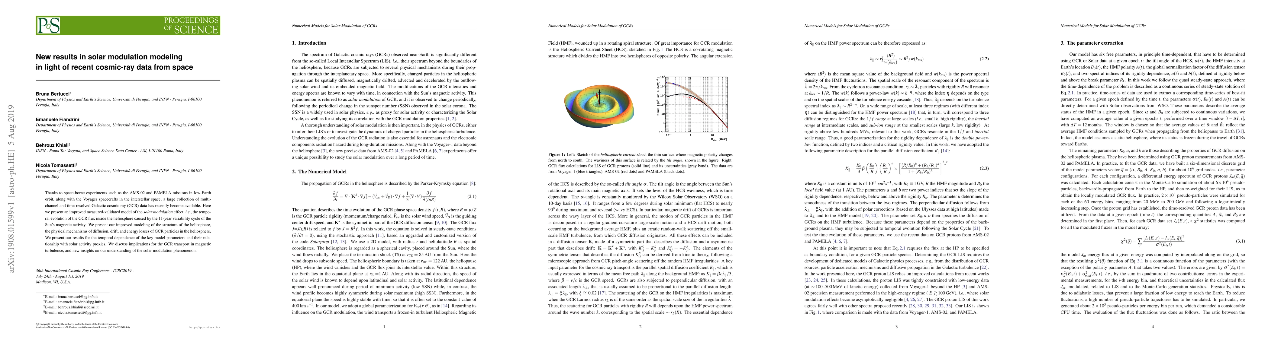 Thumbnail for New results in solar modulation modeling in light of recent cosmic-ray
  data from space