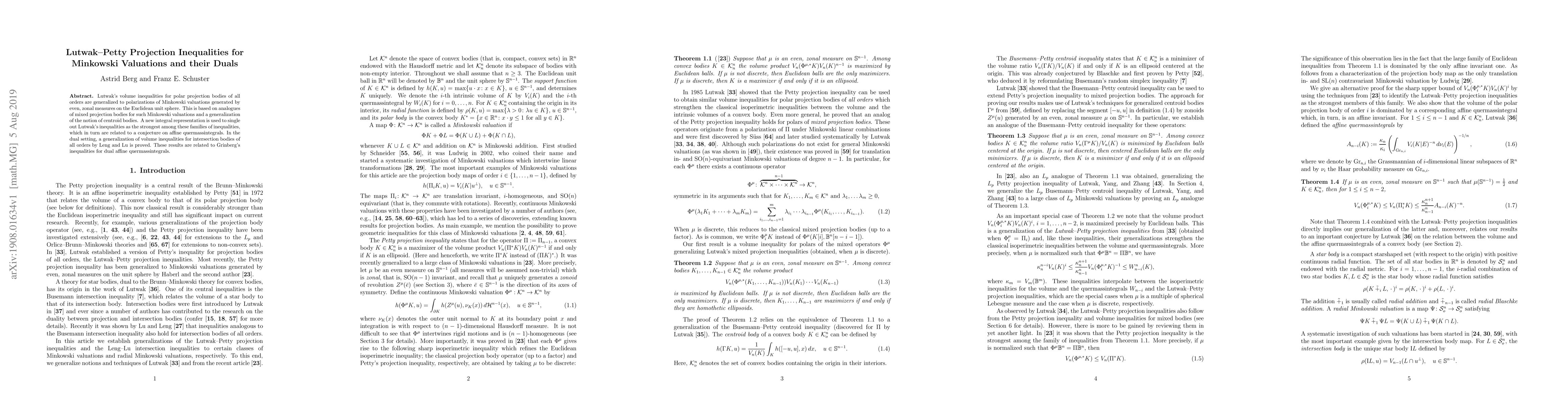 Thumbnail for Lutwak-Petty projection inequalities for Minkowski valuations and their
  duals