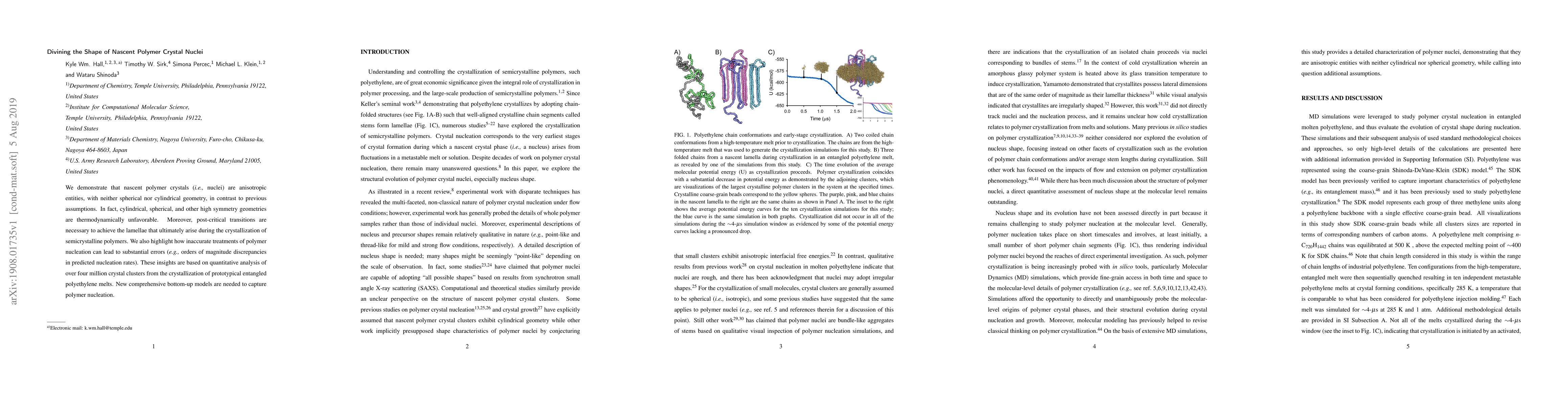 Thumbnail for Divining the Shape of Nascent Polymer Crystal Nuclei