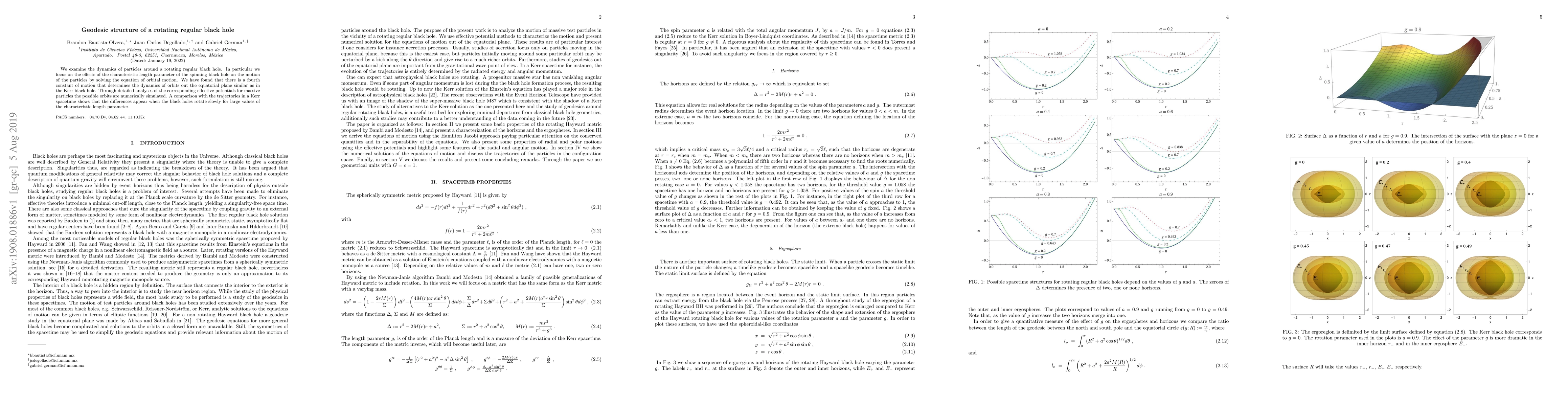 Thumbnail for Geodesic structure of a rotating regular black hole