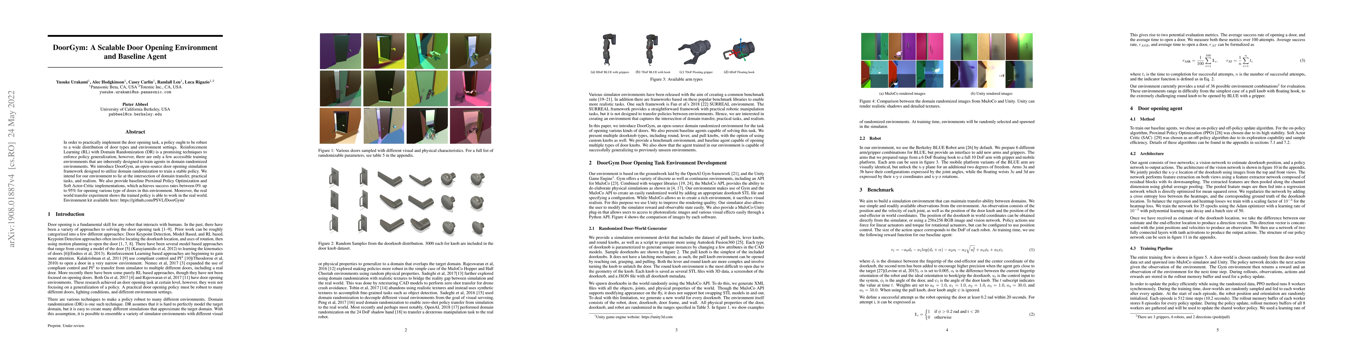 Thumbnail for DoorGym: A Scalable Door Opening Environment And Baseline Agent